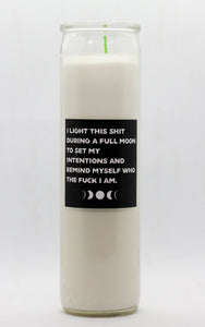 intention candle: power in the full moon