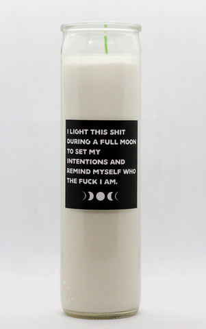 intention candle: power in the full moon